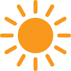 Orange sun icon