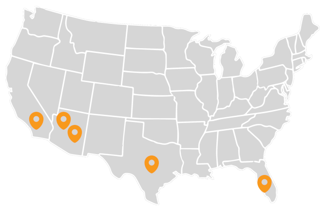AeroGuard flight school locations on map