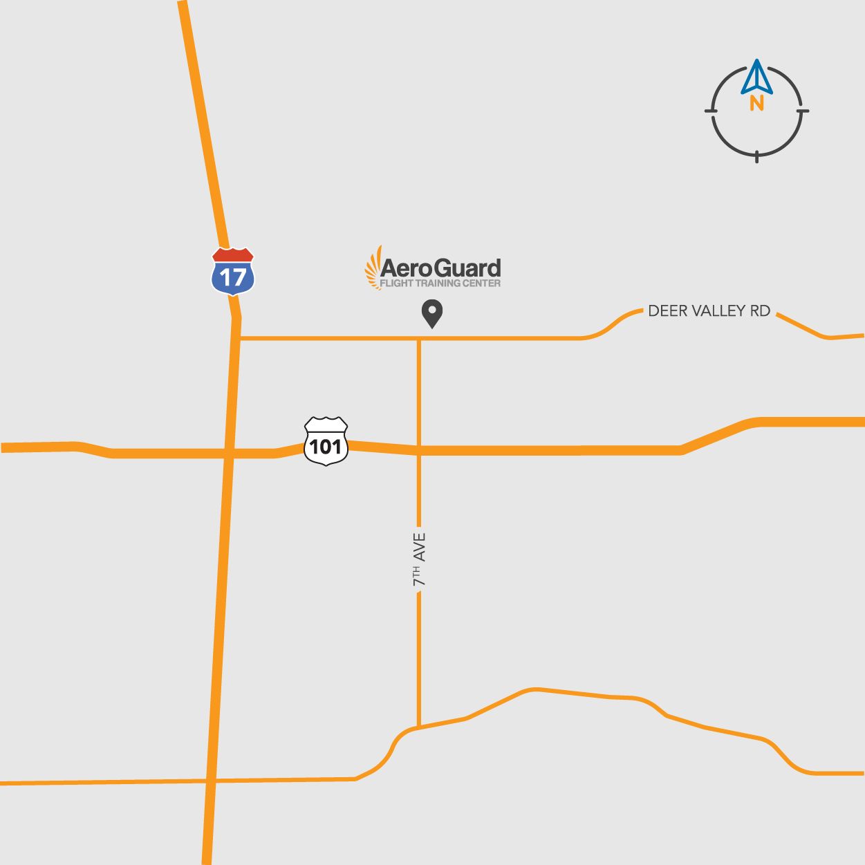 map of AeroGuard within Phoenix Arizona