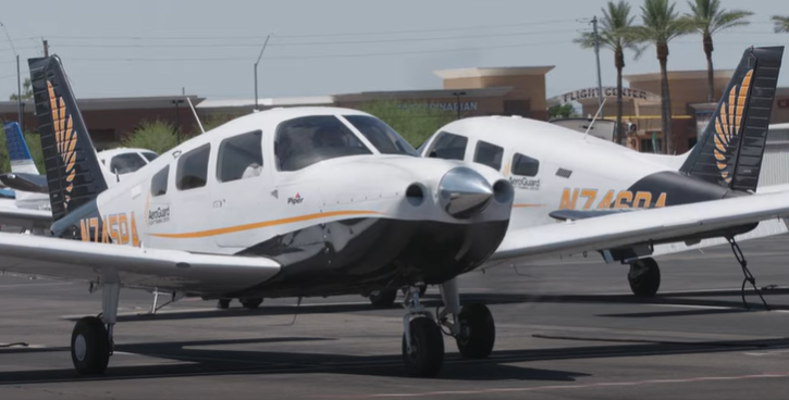 AeroGuard Piper Archers on Airport Ramp