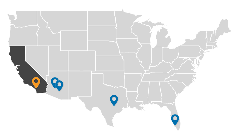 California Flight School Map