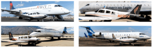 AeroGuard plane with SkyWest operated aircraft including Delta, United, and American Airlines