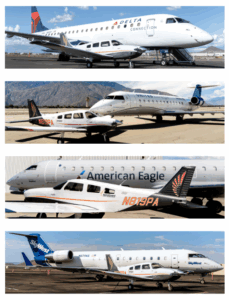 SkyWest operated aircraft including Delta Airlines, United Airlines and American Airlines